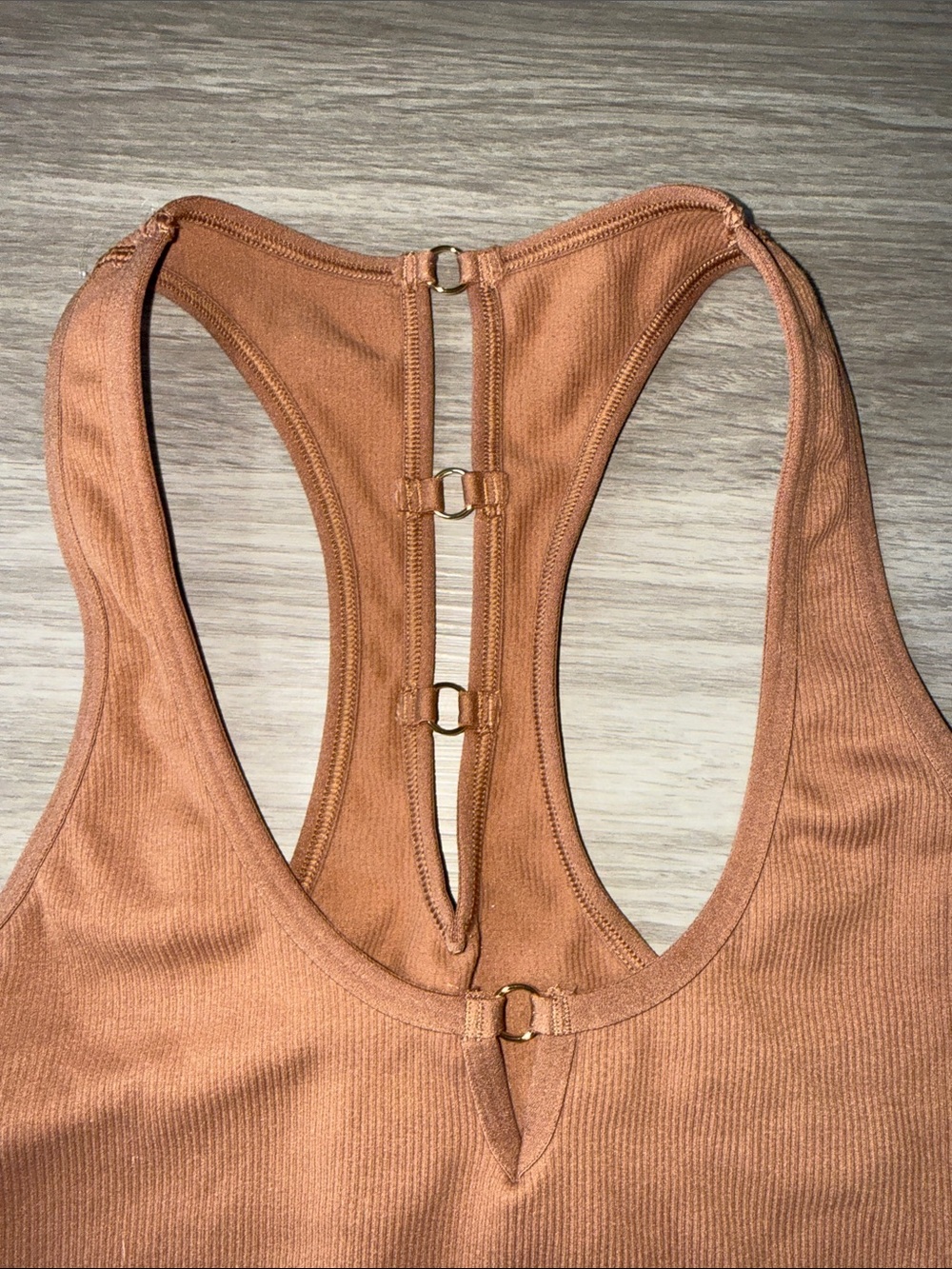 aerie Cropped Ribbed Tank - Rust - Picture 3 of 3